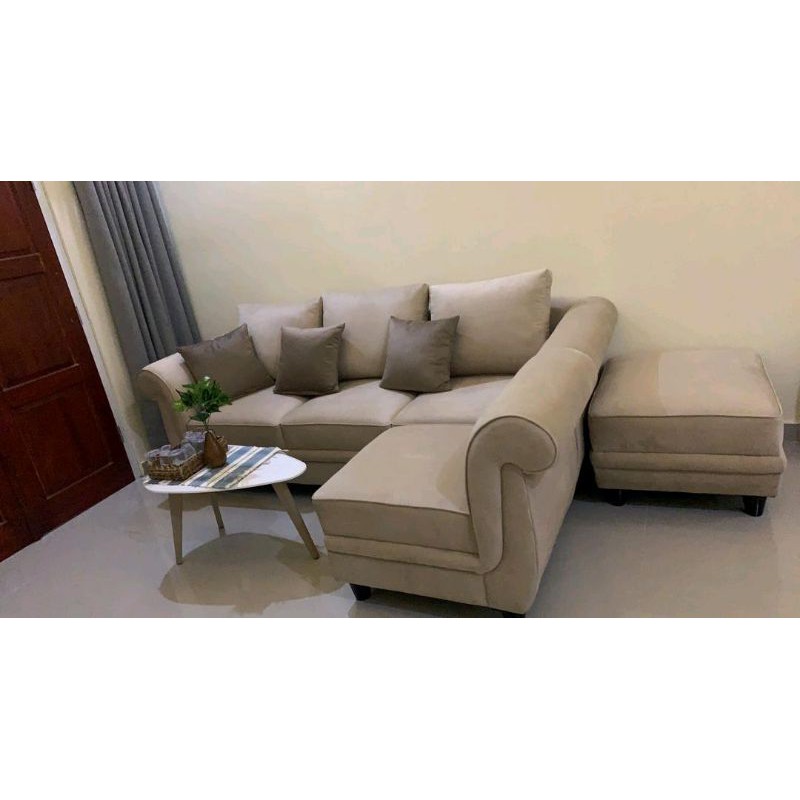 sofa L sudut angsa