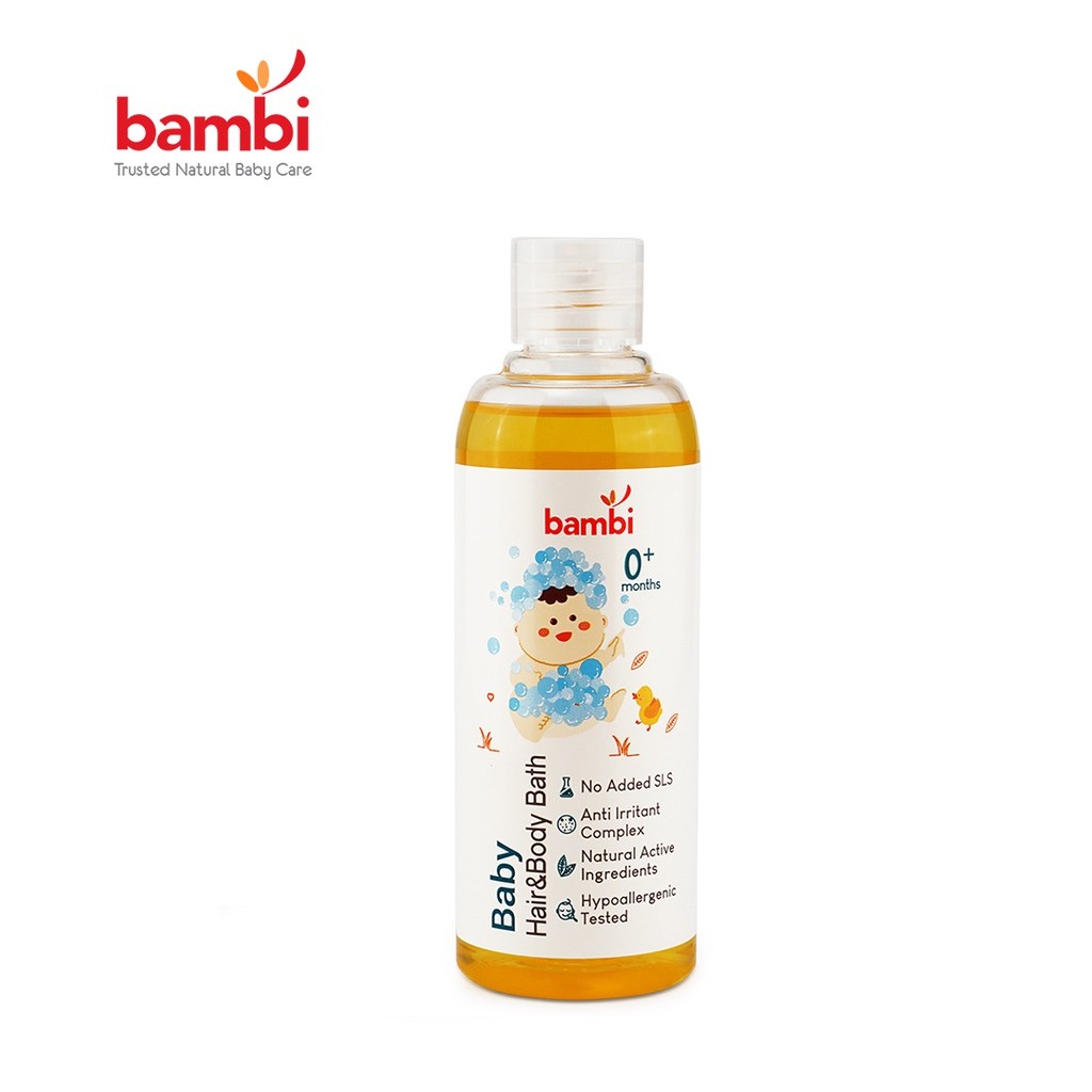 Bambi Hair &amp; Body Bath with Licorice &amp; Chamomile 200mL | Sabun Mandi Bayi