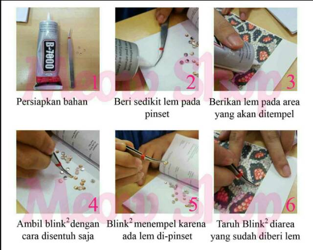 PINSET Swarovski / Rhinestones Bahan DIY handmade Case pencil nail art