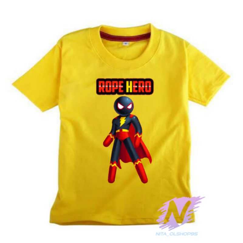 kaos anak mobile ropehero baju stickman superhero