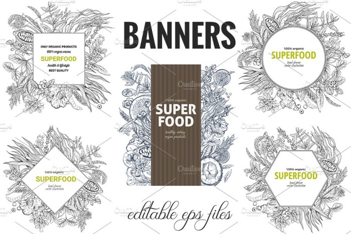 Superfood Vector Collection - Vector Designs - Business Branding