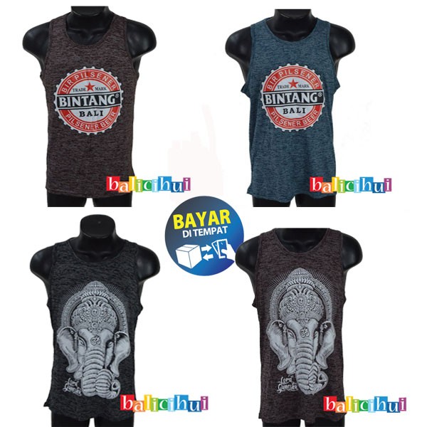 BALICIHUI KAOS SINGLET PRIA BALI FIT TO XXL