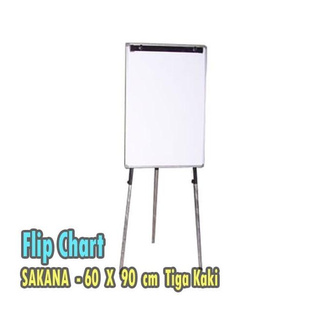 

Flipchart Sakana 60 X 90 CM Papan Tulis - Flip Chart 3 Kaki