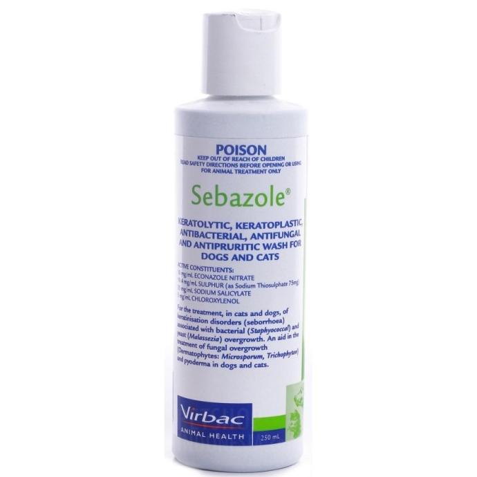 TERLARIS shampoo shampo VIRBAC SEBAZOLE obat jamur demodex anjing kucing 250ML Asli