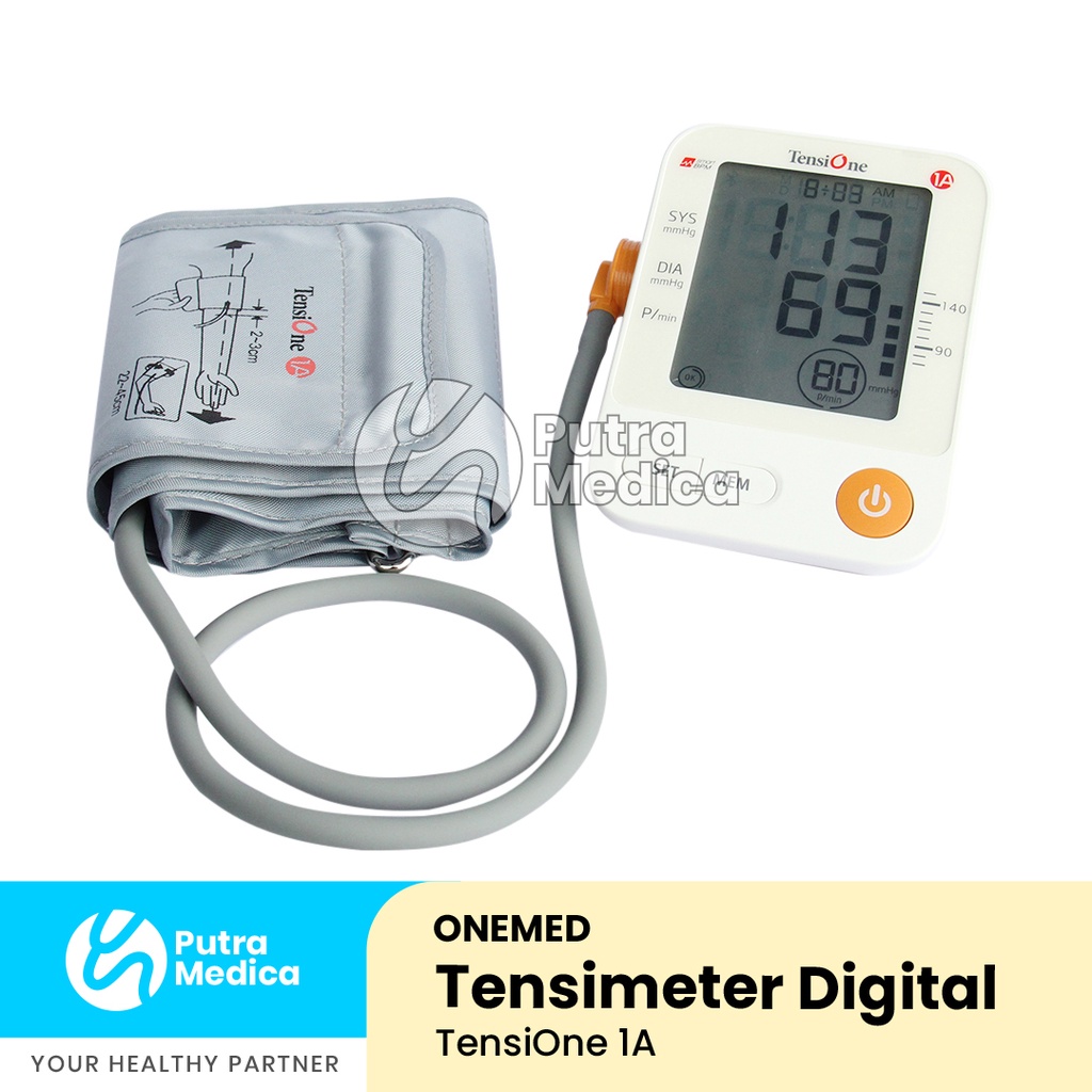 Onemed TensiOne 1A Tensimeter Digital + Gratis AC Adapter / Tensi Elektrik / Alat Ukur Tekanan Darah