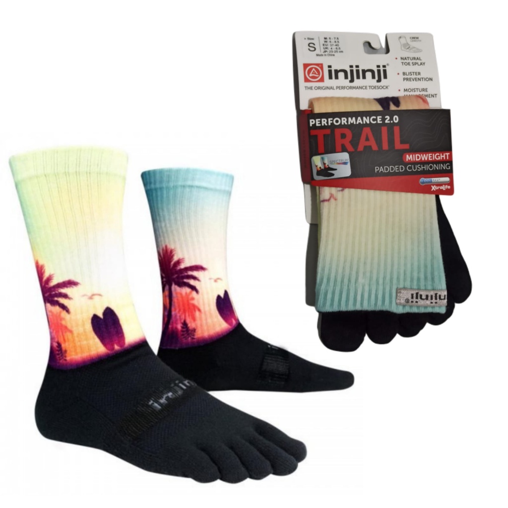 INJINJI Trail Midweight Crew SIERRA - SIZE S - kaos kaki anti blister