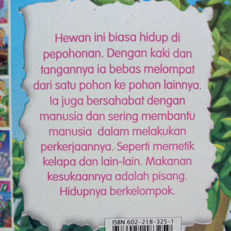 Buku Cerita Anak Monyet/seri mengenal hewan