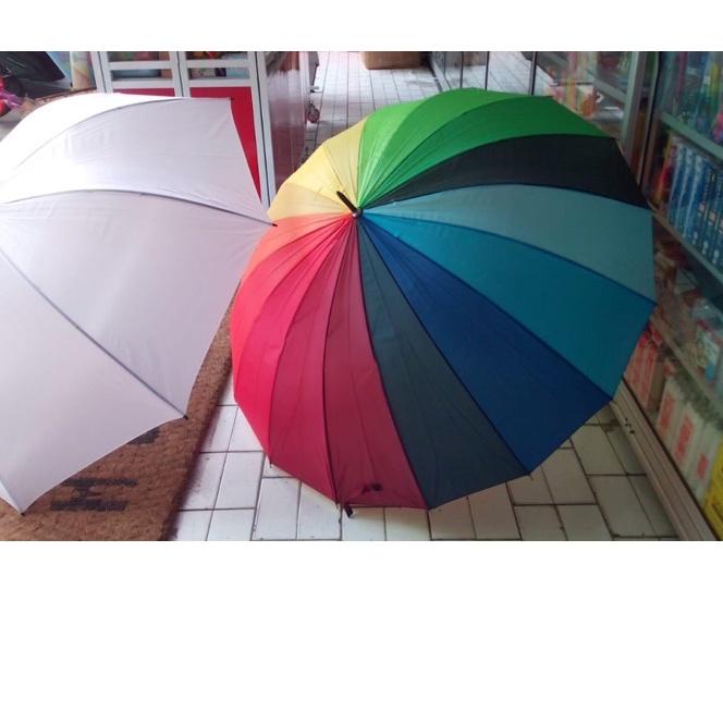 ♚ Payung Golf Jumbo / Payung Golf Jumbo Pelangi / Payung Golf Jumbo Polos Putih Promosi ۝