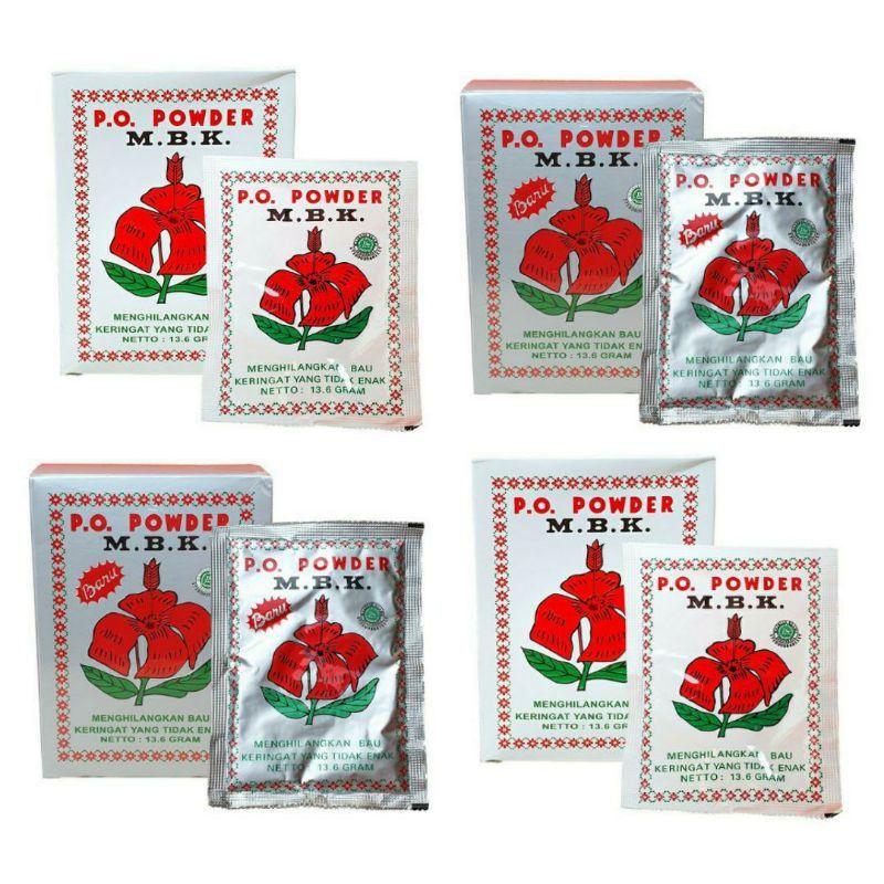 MBK Powder Sachet Putih dan Silver Untuk Bau Badan 13.6 Gram