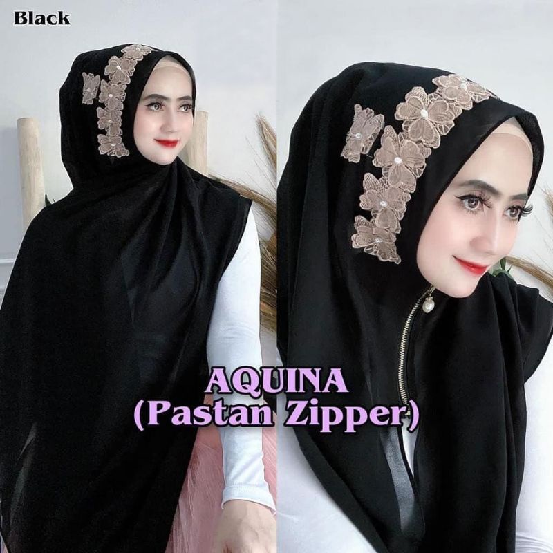 HIJAB PASTAN AQUINA ZIPPER BUNGA COCOK UNTUK PESTA-8