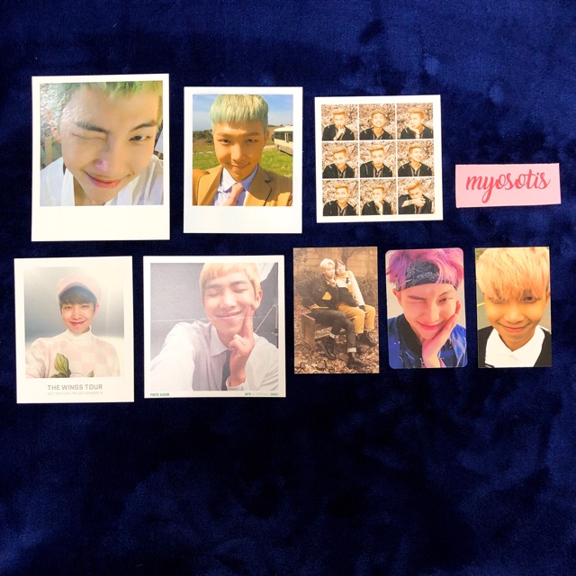 namjoon rm bts photocard pc [wings polaroid, yf, hyyh pt. 1 & 2, 3rd muster, wings ticket album]