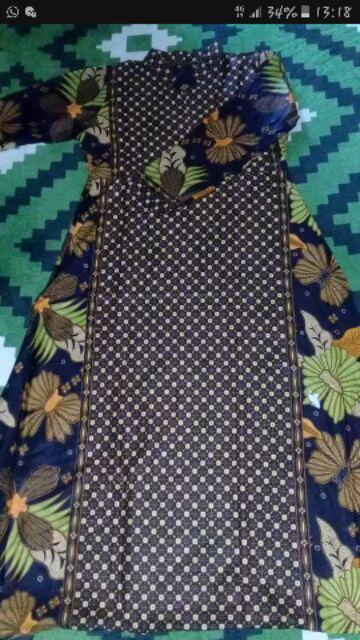 Gamis Bunga Mataram Kembang Wulu Lj Batik Solo Muslim Syari Konsangan Casual