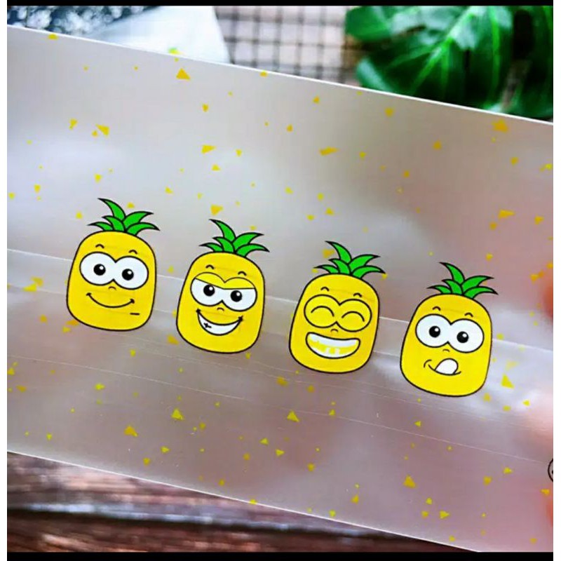 

Packingan Plastik nastar motif emo pineapple nanas