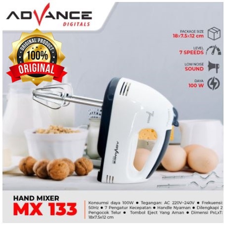 Hand Mixer Advance MX-133 - Pengaduk Adonan Kue Advance MX-133 - Mixer Kue Advance