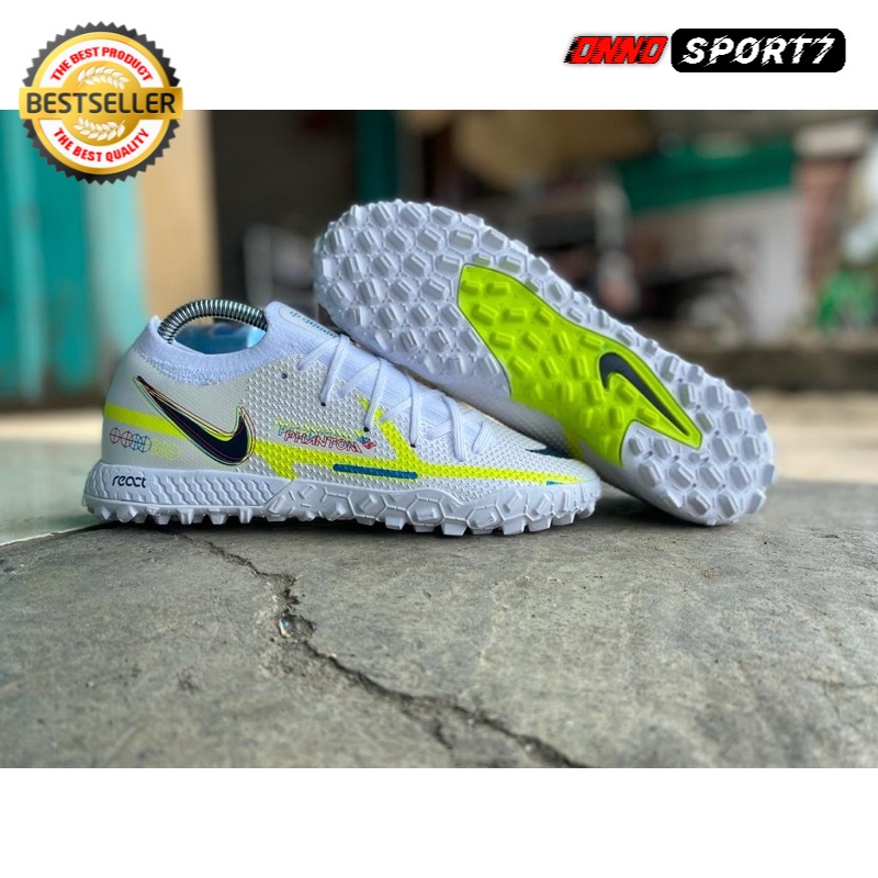 Sepatu Futsal Nike Phantom GT 2 Pro White Volt TURF