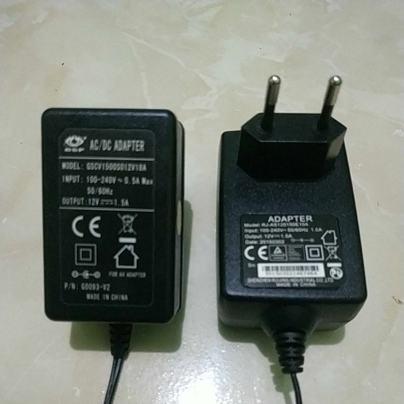 ADAPTOR ROUTER MODEM CCTV 12V 1.5A JACK STANDAR