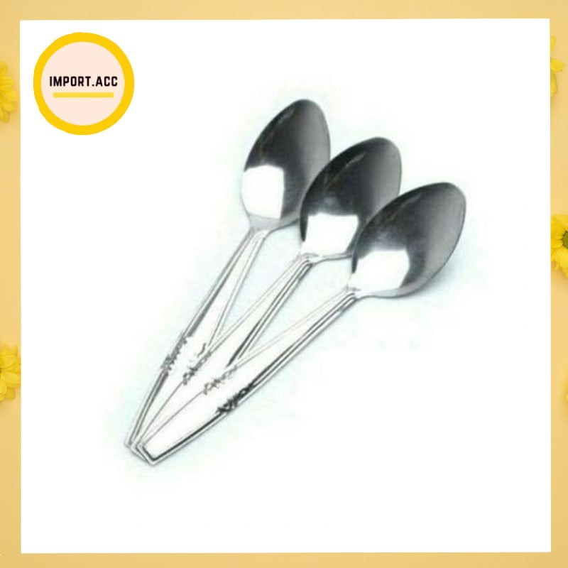 Sendok Stainless / Sendok Makan / Sendok 18gr Murah / Sendok isi 12 pcs / Spoon [Import]