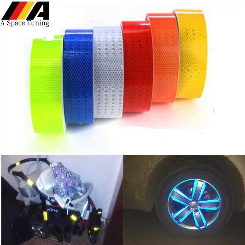 Car Reflective Sticker Warning Strip Tape 5x100CM