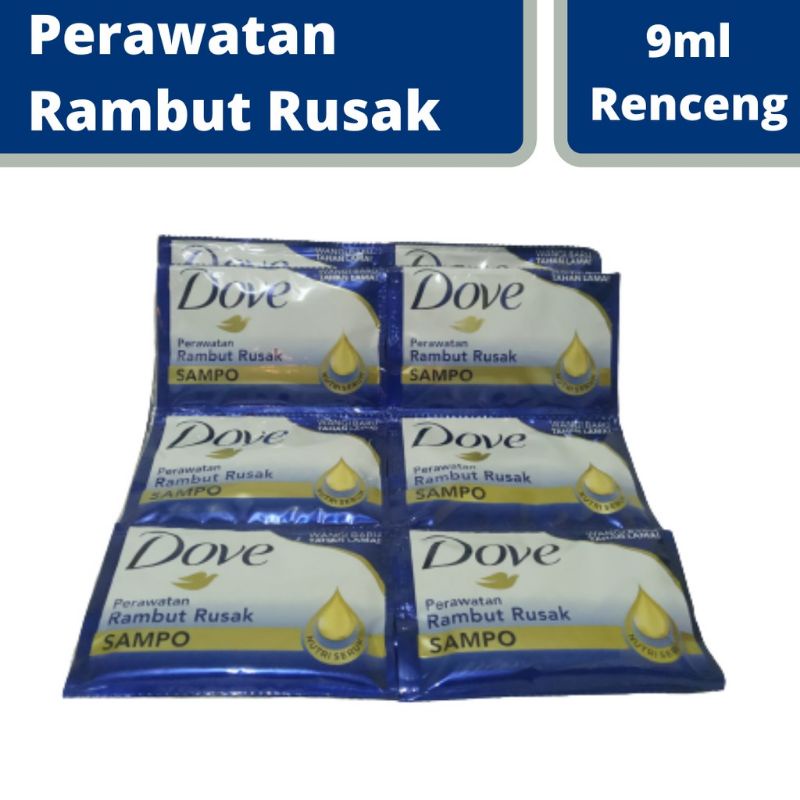 Dove Shampo 12 sachet x 9ml