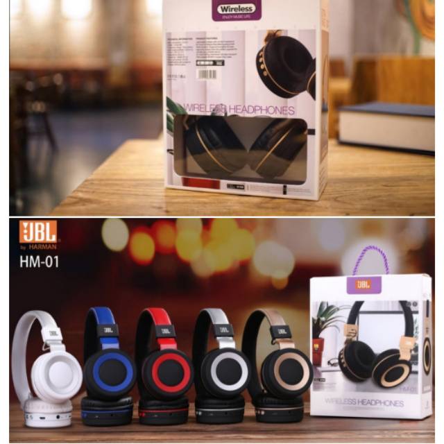 HEADPHONES JBL HM 01 WIRELESS BASS HEADSET WIRELESS  BLUETOOTH HEADSET GAMING JBL HENSET HETSET