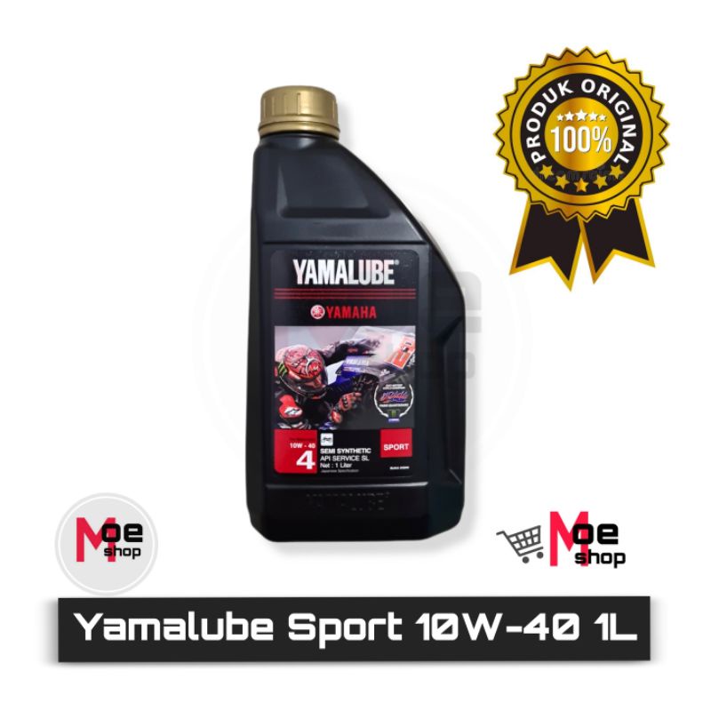 Oli YAMAHA YAMALUBE SPORT 10W-40 1L Semi Synthetic Api Service SL Asli 100% ORIGINAL