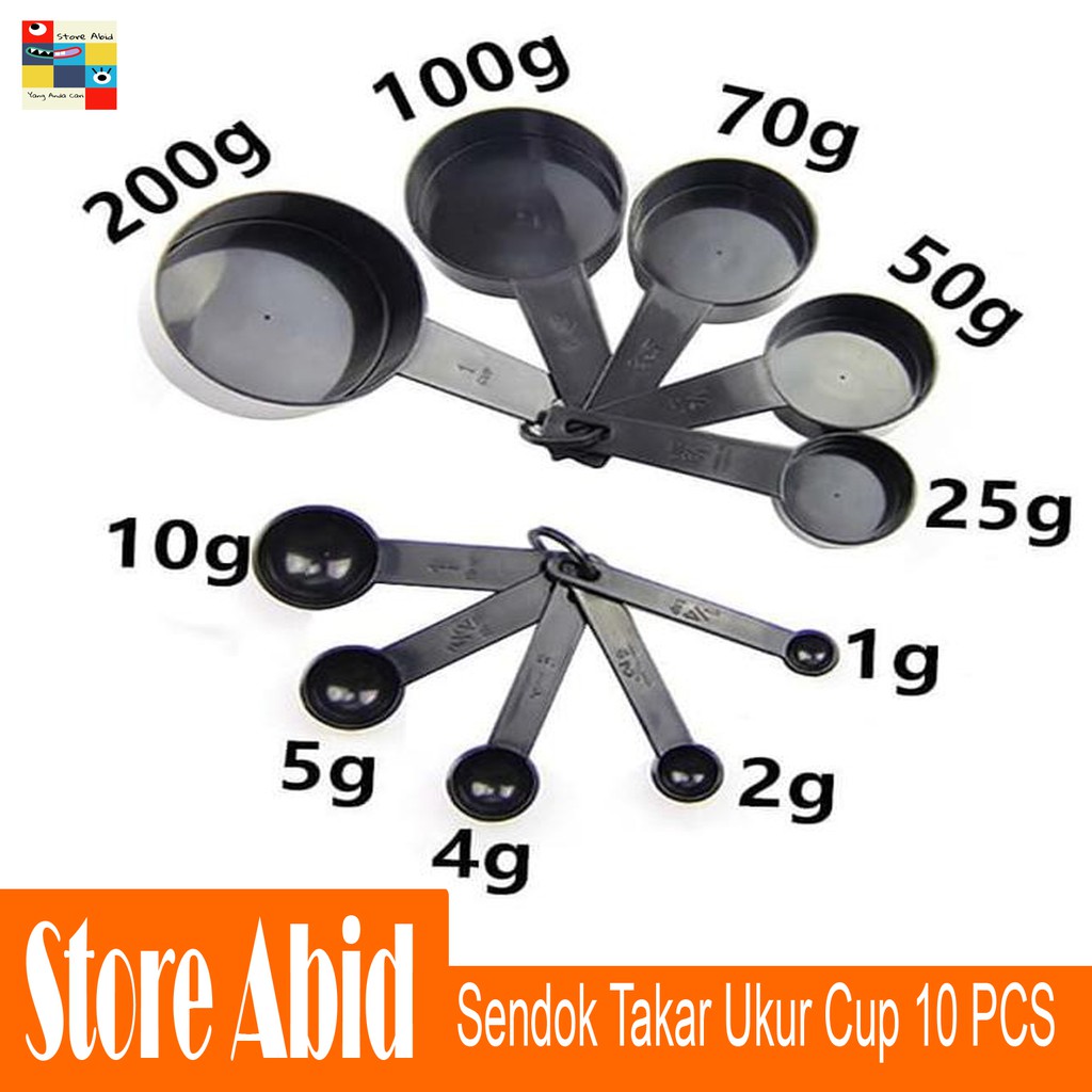 Sendok Takar Ukur Cup Measuring Spoon 10 SET IN 1