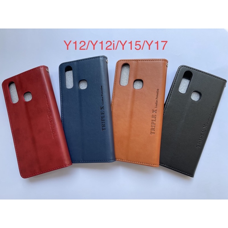 Leather Wallet Flip New Vivo Y12/Y15/Y17