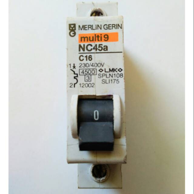 Merlin Gerin multi9 NC45a C16 MCB Breaker 16 A