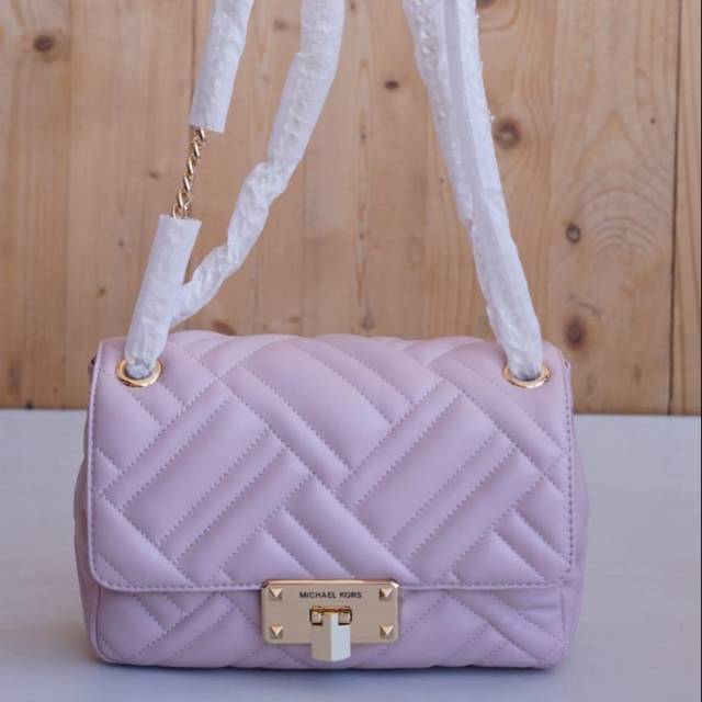 Tas MK Original - Michael Kors Peyton medium Shoulder Flap crossbody pink blossom