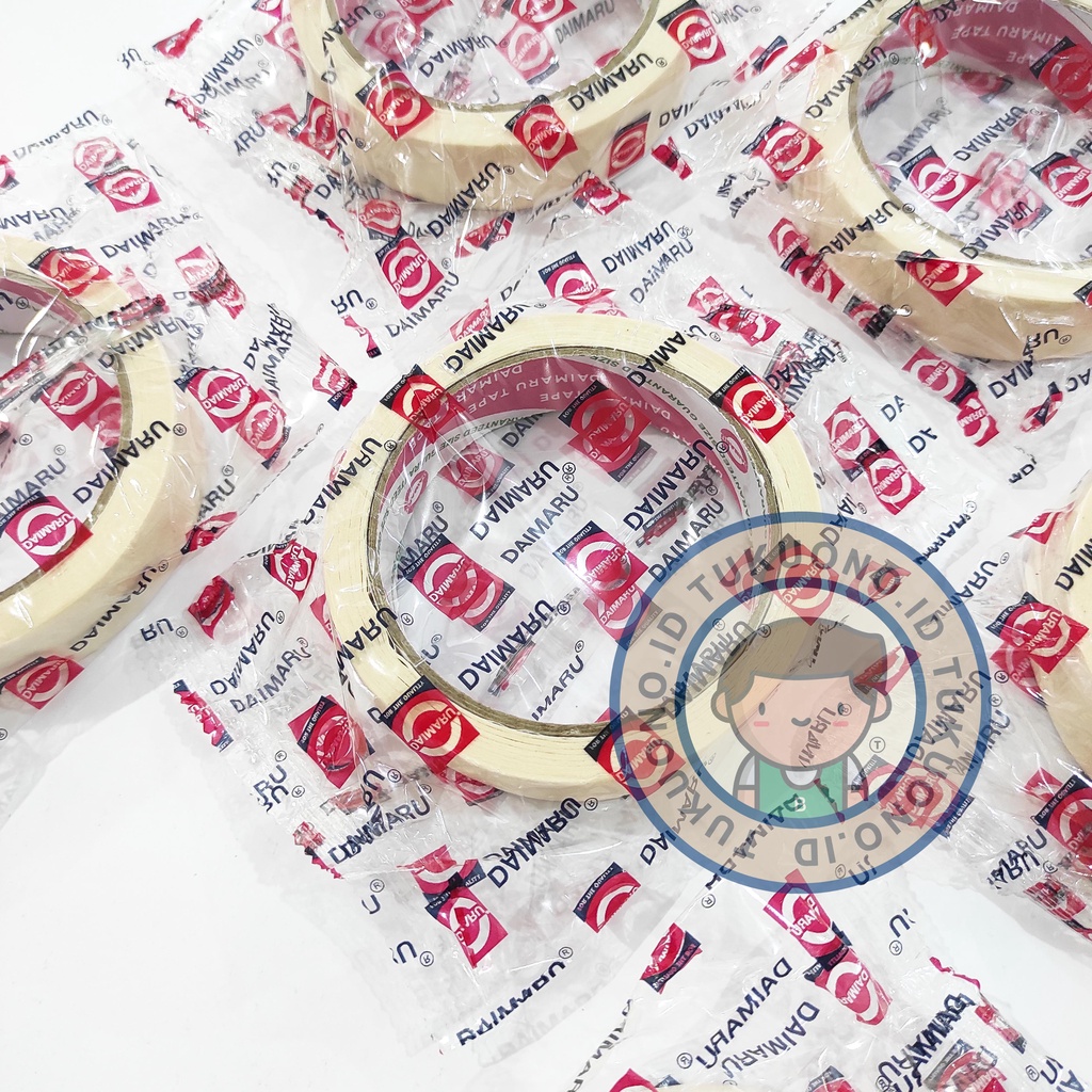 

DAIMARU LAKBAN Kertas 1" | 1 Inch 24mm x 21m | Masking Tape Isolasi Kertas Selotip