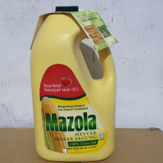 

3.3 KG MINYAK JAGUNG MAZOLA MINYAK MASAK 100% CORN OIL HALAL MALAYSIA