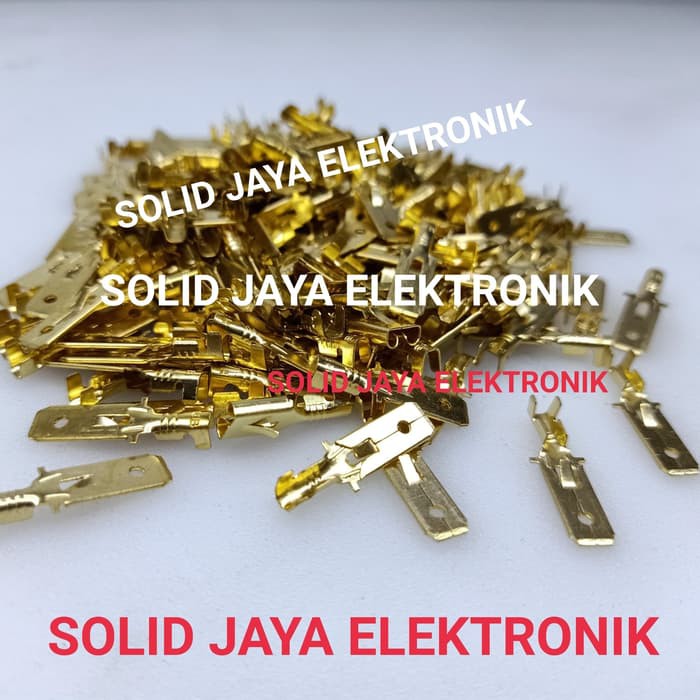 SKUN KABEL GEPENG 6 MM MALE SEKUN KABEL COWO LAKI MALE SOKET TERMINAL KABEL SKUN ELEKTRONIK SEKUN