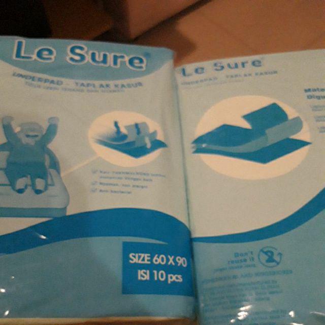 Underpad Le Sure Taplak Kasur Orang Tua Hewan Peliharaan Anti Ompol Pee Pad Under Pad Toilet Train