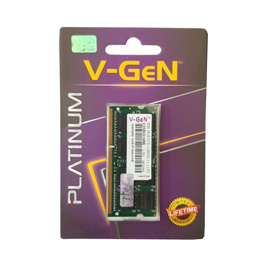 Ram Laptop Sodimm V-Gen Platinum DDR3L 2GB, 4GB, 8GB 10600/12800 Ram untuk Laptop / Notebook V GEN Genuine Garansi LifeTime Resmi VGen