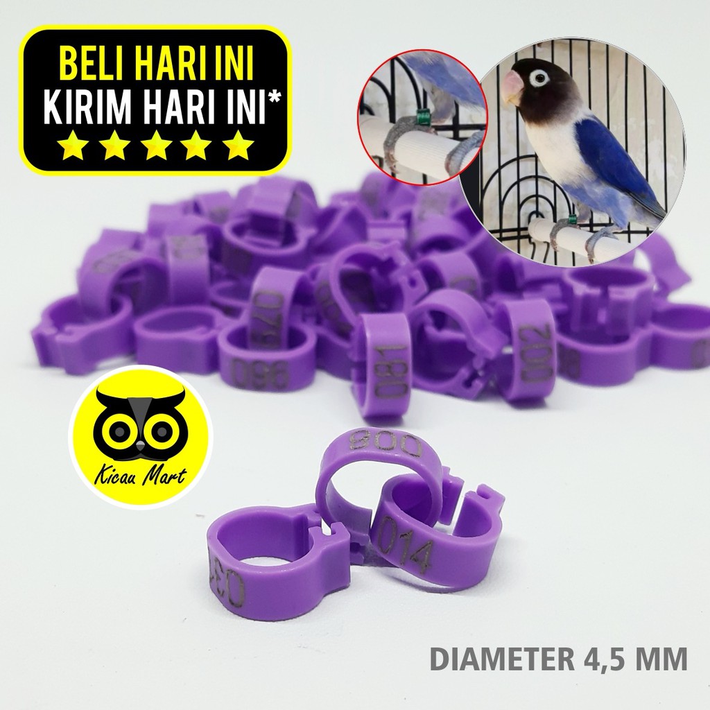 RING JEPIT 4,5 MM 4,5MM PENGAMAN PENGIKAT IKAT GELANG KAKI BURUNG LOVEBIRD LOVE BIRD LB GKSBOJ5