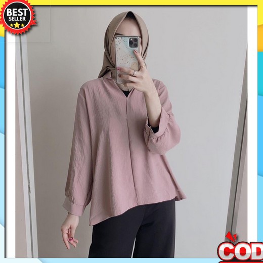 Blus Wanita Korea Lengan Panjang Cantik Murah Terbaru Xshop Chloe Xy597 [Miss 518 Red Ro]Blouse Wa N