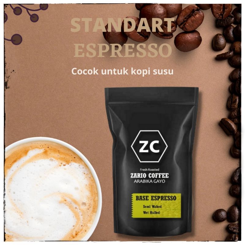 

Kopi Gayo Arabika Base Espresso 250g - Roastbean / Bubuk - Zario Coffee