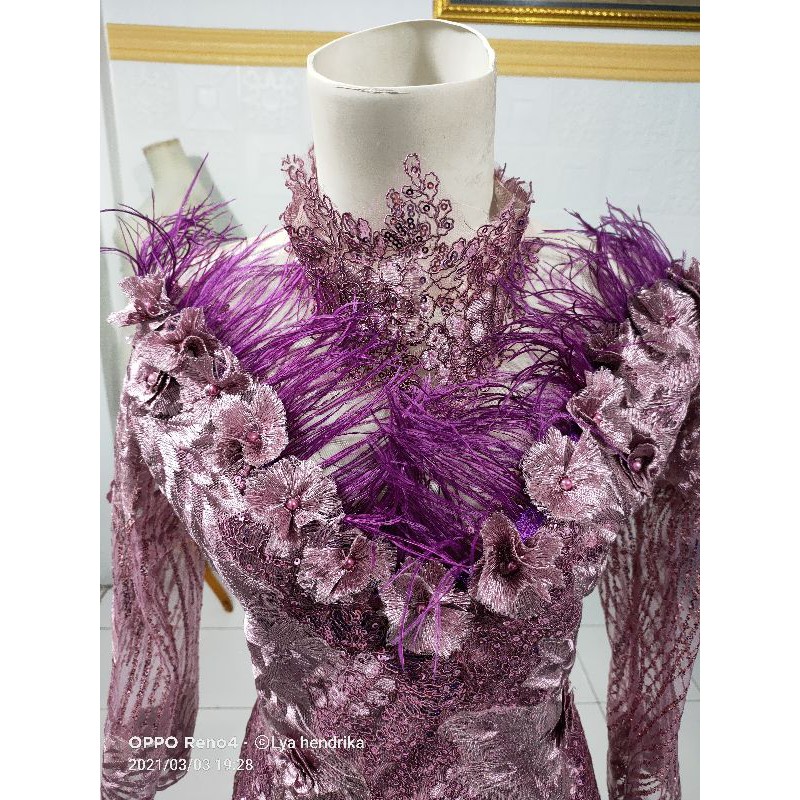 Gaun pengantin duyung+ekor candy