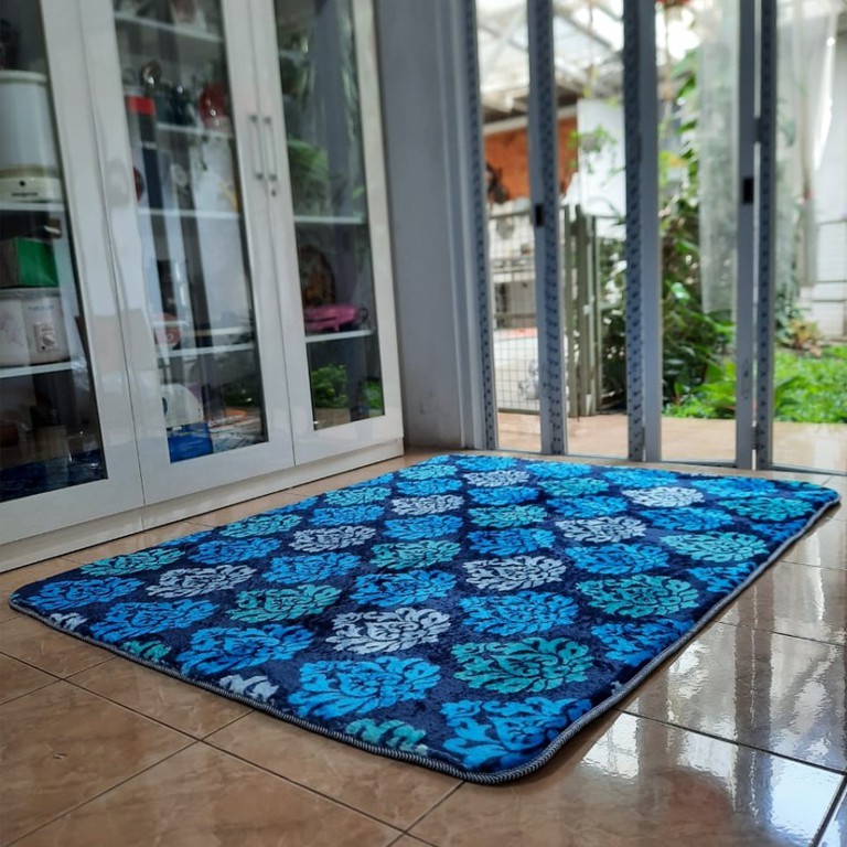 Karpet Bulu Super Lembut FONIX Malaysia Busa Empuk Anti Slip 140x180 Minimalis F136, Rasfur Korea-1