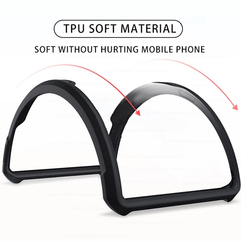 Case Bumper Akrilik Bening Shockproof Untuk Xiaomi Mi 10t Pro Mi 11 Lite Mi 10 Mi 10t Lite -hitam