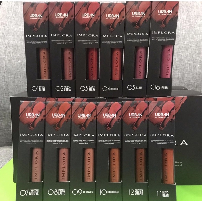 Implora Urban Lip Cream/Implora Lip Cream/Implora Murah new 20 shade