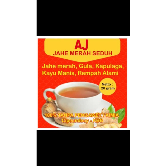 

AJ JAHE MERAH SEDUH : JAHE MERAH INSTAN