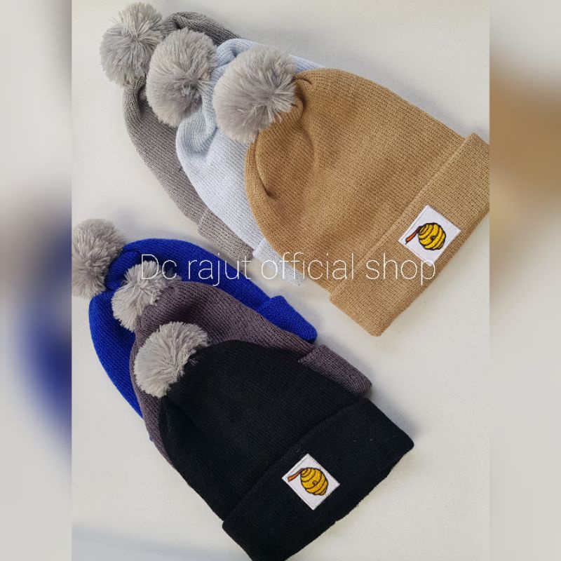 ( 0-6 tahun) kupluk LEBAH , topi pompom,,topi bayi, kupluk bayi anak.. kupluk pompom anak