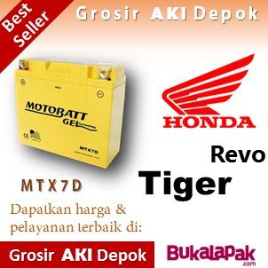 Langsung Order Aki Tiger Revo, Honda MOTOBATT MTX7D Gel kering motor 240 MOTOBAT Terlaris