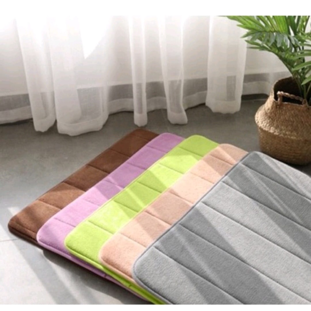 ANTI SLIP KESET KAKI MOTIF GARIS 60CM X 40CM/ KESET  KAMAR MANDI