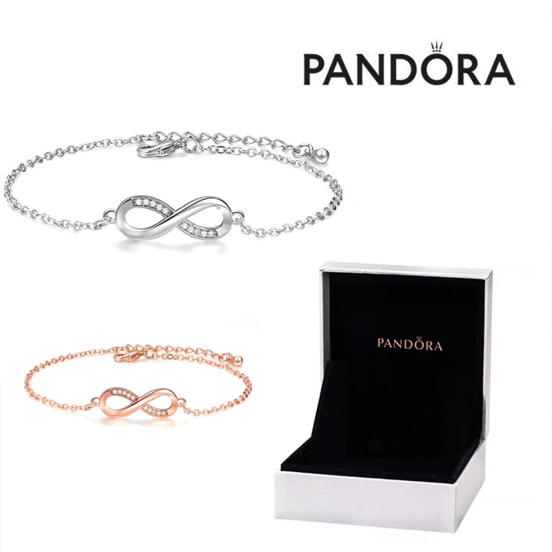 Pandora Gelang 925 Silver Micro-Set Diamond Infinite Love Untuk Wanita
