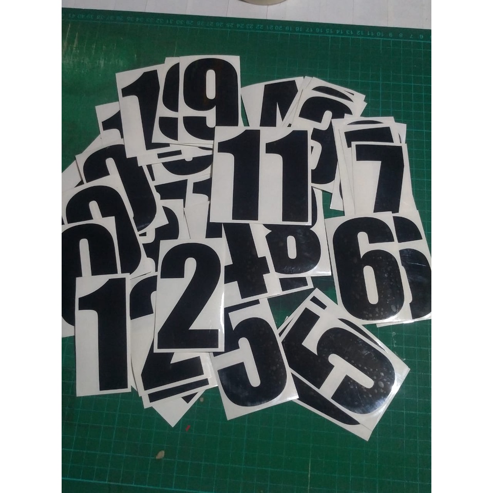 

CUTTING STIKER HURUF ATAU ANGKA BEBAS UK TINGGI 40 CM
