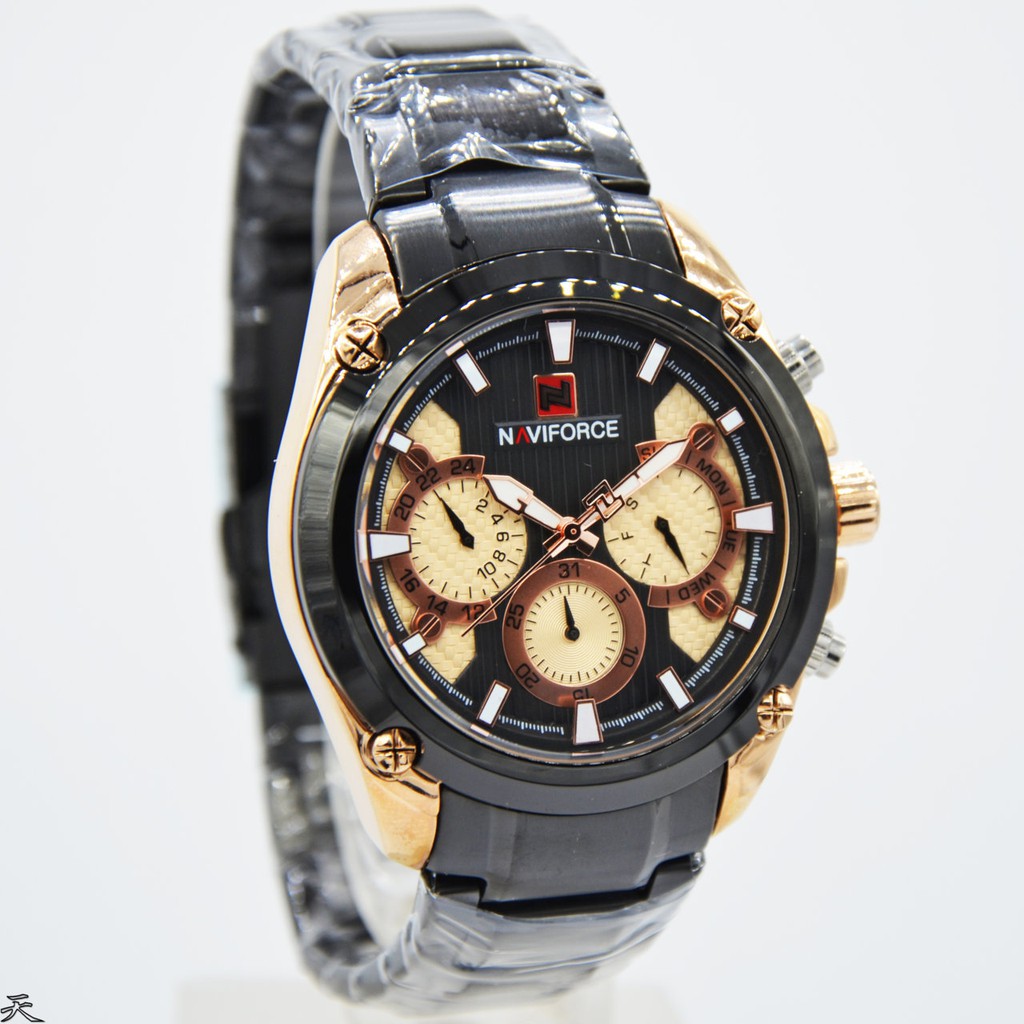 Naviforce Stainless Multifungsi - Jam Tangan Pria - 9113 - Original