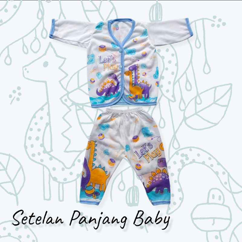 Setelan bayi 0-6 bulan new brown lengan panjang