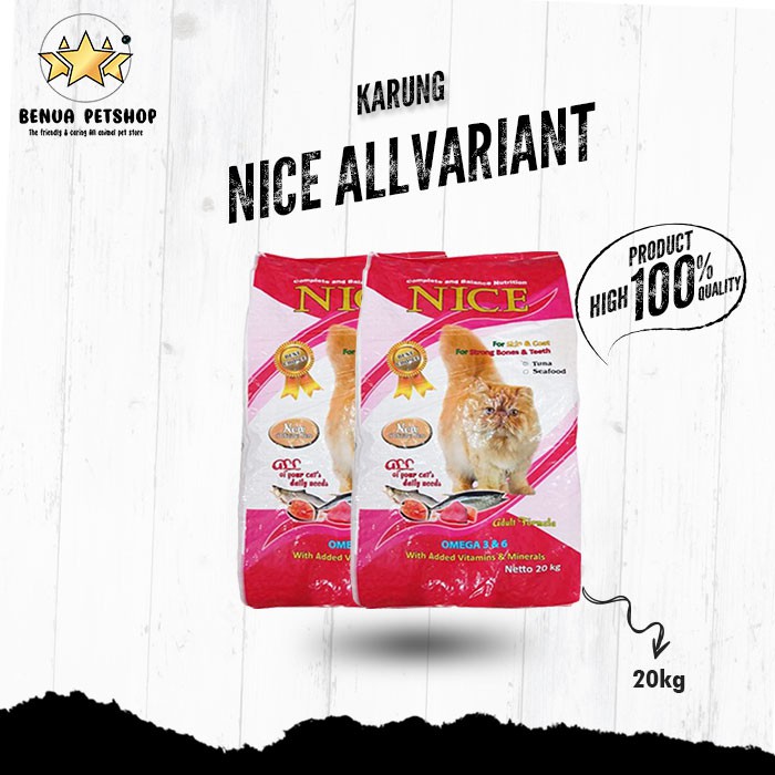 Makanan Kucing kering NICE Cat 20kg All Varian ( EKSPEDISI )